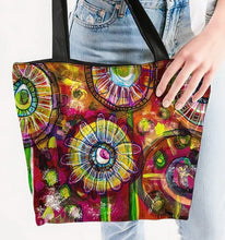 Load image into Gallery viewer, Canvas Zip Tote - &quot;Lollipop Fantasy&quot;
