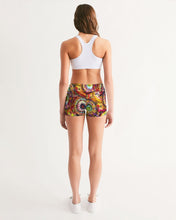 Load image into Gallery viewer, Mid-Rise Yoga Shorts - &quot;Lollipop Fantasy&quot;
