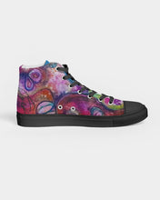 Load image into Gallery viewer, Women&#39;s Hightop Canvas Shoe - Black &quot;The Vines&quot;
