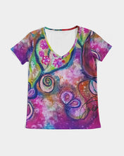 Load image into Gallery viewer, Women&#39;s V-Neck Tee - &quot;The Vines&quot;
