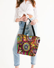 Load image into Gallery viewer, Canvas Zip Tote - &quot;Lollipop Fantasy&quot;
