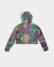 Load image into Gallery viewer, Women&#39;s Cropped Hoodie - &quot;Kaleidoscope&quot;
