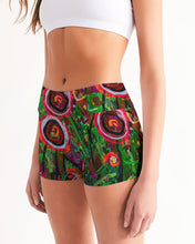Load image into Gallery viewer, Mid-Rise Yoga Shorts, &quot;Wild Flowers&quot;
