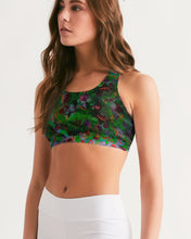 Load image into Gallery viewer, Women&#39;s Seamless Sports Bra, &quot;Neon Garden&quot;
