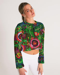 Women's Cropped Sweatshirt, "Wild Flowers"