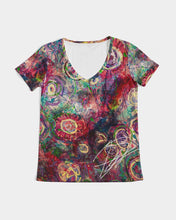 Load image into Gallery viewer, Women&#39;s V-Neck Tees- &quot;Magenta Frenzy&quot;
