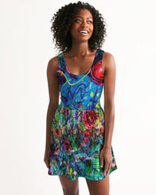Load image into Gallery viewer, Women&#39;s Scoop Neck Skater Dress - &quot;Twisted Rose&quot;
