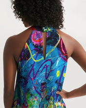 Load image into Gallery viewer, Women&#39;s Halter Dress - &quot;Twisted Rose&quot;
