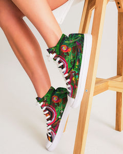 Women's Hightop Canvas Shoe, "Wild Flowers"