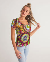 Load image into Gallery viewer, Women&#39;s V-Neck Tees - &quot;Lollipop Fantasy&quot;
