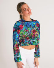 Load image into Gallery viewer, Women&#39;s Cropped Sweatshirt - &quot;Twisted Rose&quot;
