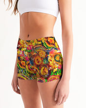 Load image into Gallery viewer, Mid-Rise Yoga Shorts-&quot;Mayhem&quot;
