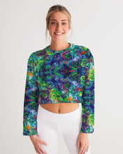 Load image into Gallery viewer, Women&#39;s Cropped Sweatshirt, &quot;Panic&quot;

