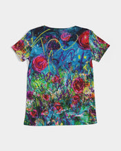 Load image into Gallery viewer, Women&#39;s V-Neck Tees - &quot;Twisted Rose&quot;
