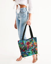 Load image into Gallery viewer, Canvas Zip Tote - &quot;Twisted Rose&quot;
