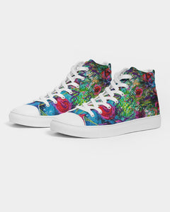 Women's Hightop Canvas Shoe - "Twisted Rose"
