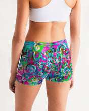 Load image into Gallery viewer, Mid-Rise Yoga Shorts, &quot;Chaos&quot;
