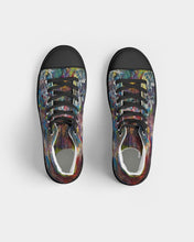 Load image into Gallery viewer, Women&#39;s Hightop Canvas Shoe - Black &quot;Metal Ghost&quot;
