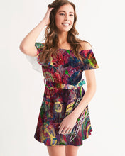 Load image into Gallery viewer, Women&#39;s Off-Shoulder Dress - &quot;Magenta Frenzy&quot;
