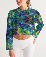 Load image into Gallery viewer, Women&#39;s Cropped Sweatshirt, &quot;Panic&quot;
