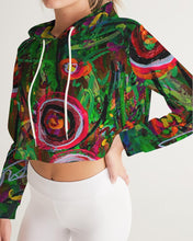 Load image into Gallery viewer, Women&#39;s Cropped Hoodie, &quot;Wild Flowers&quot;
