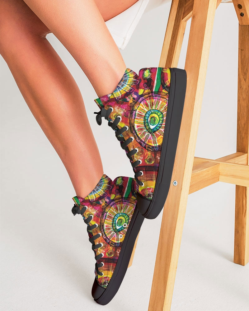 Women's Hightop Canvas Shoe - Black -