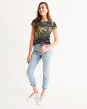 Load image into Gallery viewer, Women&#39;s Tee - &quot;Neon Garden at Night&quot;
