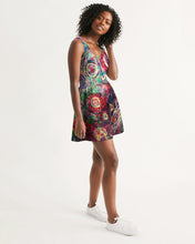 Load image into Gallery viewer, Women&#39;s Scoop Neck Skater Dress - &quot;Magenta Frenzy&quot;
