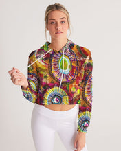 Load image into Gallery viewer, Women&#39;s Cropped Hoodie, &quot;Lollipop Fantasy&quot;
