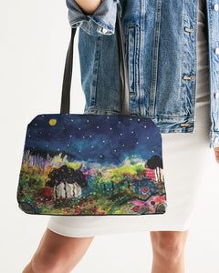 Shoulder Bag, "Neon Garden at Night"