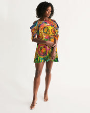 Load image into Gallery viewer, Women&#39;s Open Shoulder A-Line Dress - &quot;Mayhem&quot;
