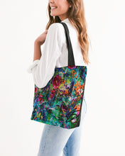 Load image into Gallery viewer, Canvas Zip Tote - &quot;Twisted Rose&quot;
