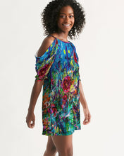 Load image into Gallery viewer, Women&#39;s Open Shoulder A-Line Dress - &quot;Twisted Rose&quot;
