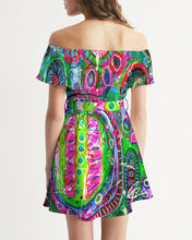Load image into Gallery viewer, Women&#39;s Off-Shoulder Dress - &quot;Kaleidoscope&quot;
