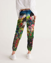 Load image into Gallery viewer, Women&#39;s Track Pants, &quot;Neon Garden at Night&quot;
