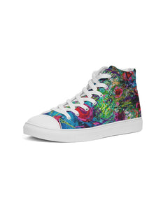 Women's Hightop Canvas Shoe - "Twisted Rose"