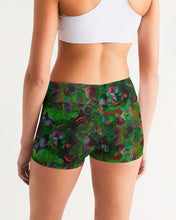 Load image into Gallery viewer, Mid-Rise Yoga Shorts, &quot;Neon Garden&quot;
