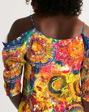 Load image into Gallery viewer, Women&#39;s Open Shoulder A-Line Dress - &quot;Mayhem&quot;

