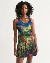 Load image into Gallery viewer, Women&#39;s Racerback Dress - &quot;Neon Garden at Night&quot;
