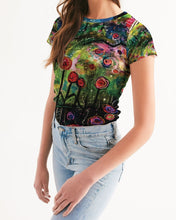 Load image into Gallery viewer, Women&#39;s Tee - &quot;Neon Garden at Night&quot;
