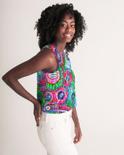 Load image into Gallery viewer, Women&#39;s Cropped Tank - &quot;Kaleidoscope&quot;
