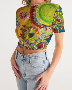 Twist-Front Cropped Tee - "My Mirage"