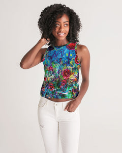 Women's Cropped Tank - "Twisted Rose"