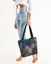 Load image into Gallery viewer, Canvas Zip Tote - &quot;Night Poppy&quot;
