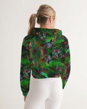 Load image into Gallery viewer, Women&#39;s Cropped Hoodie - &quot;Neon Garden&quot;
