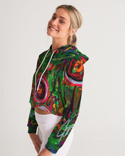 Load image into Gallery viewer, Women&#39;s Cropped Hoodie, &quot;Wild Flowers&quot;
