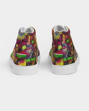 Load image into Gallery viewer, Women&#39;s Hightop Canvas Shoe, &quot;Lollipop Fantasy&quot;
