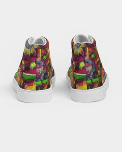 Women's Hightop Canvas Shoe, "Lollipop Fantasy"