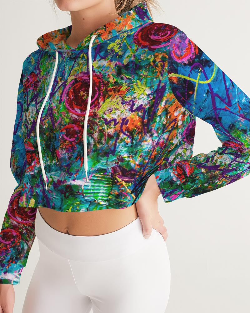 Twisted Rose Women's Cropped Hoodie