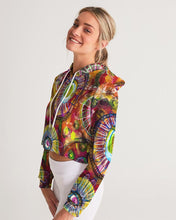 Load image into Gallery viewer, Women&#39;s Cropped Hoodie, &quot;Lollipop Fantasy&quot;
